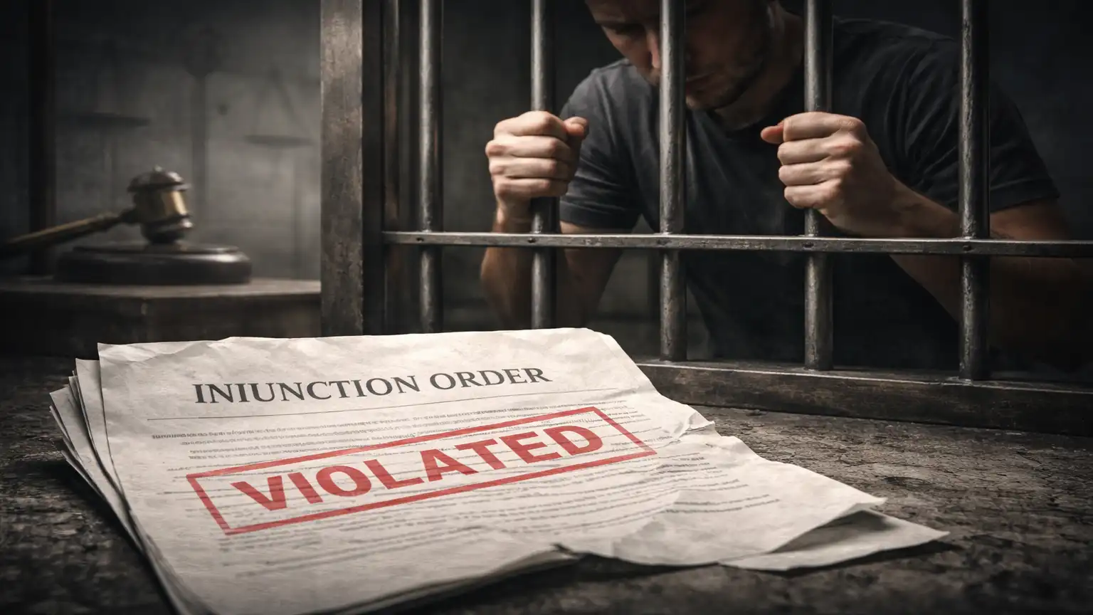Consequences of violation of injunction orders