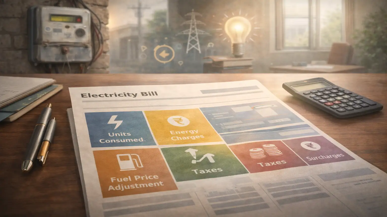 Electricity bill in Pakistan, its main components