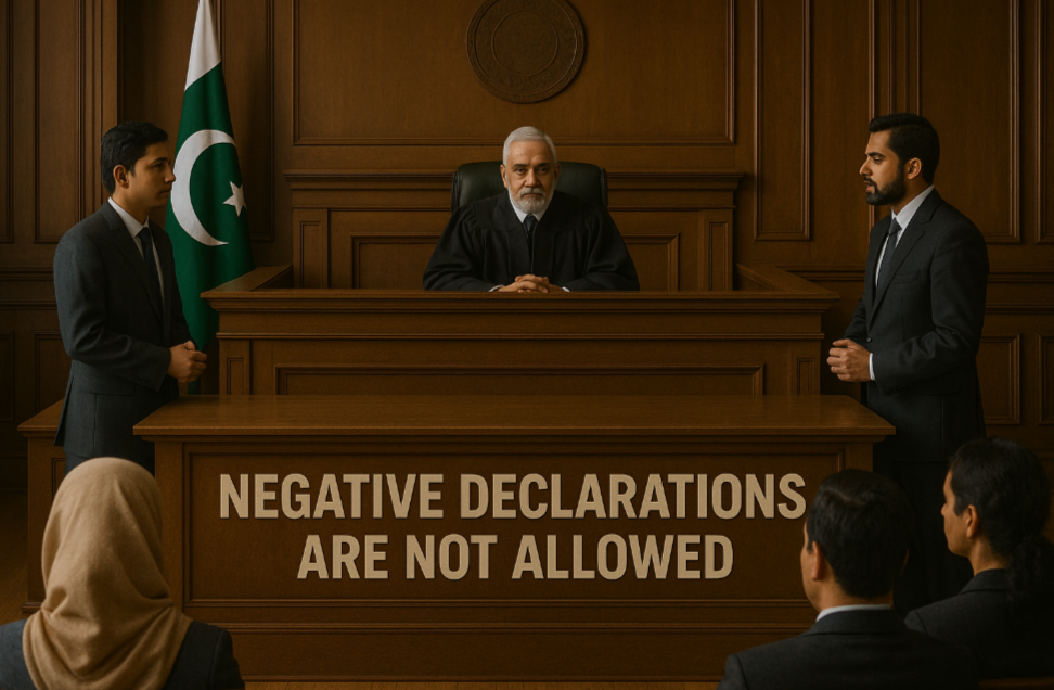 Negative declaration