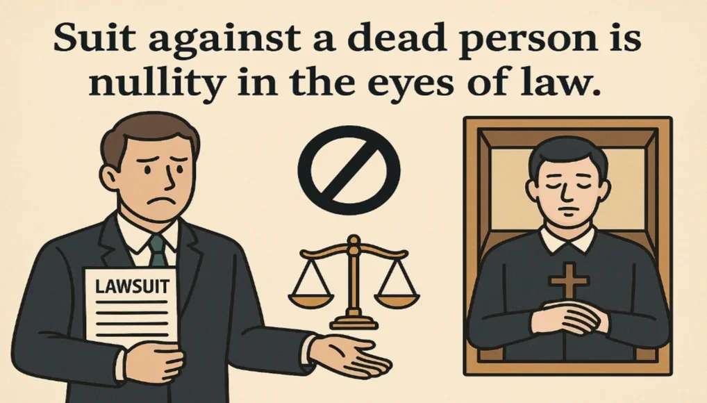 suit against dead person